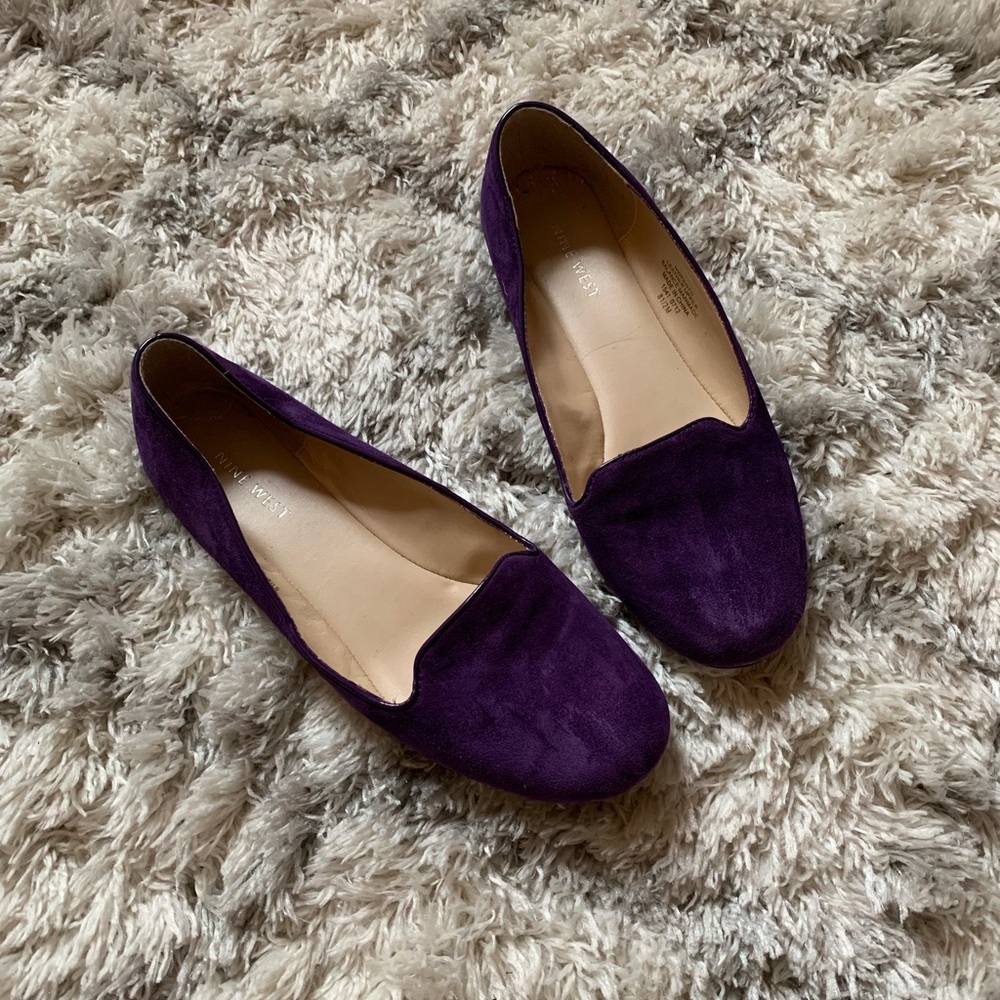 Purple suede shoes
